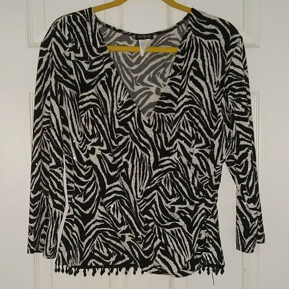 MSK Tops - MSK black and white top Sz XL